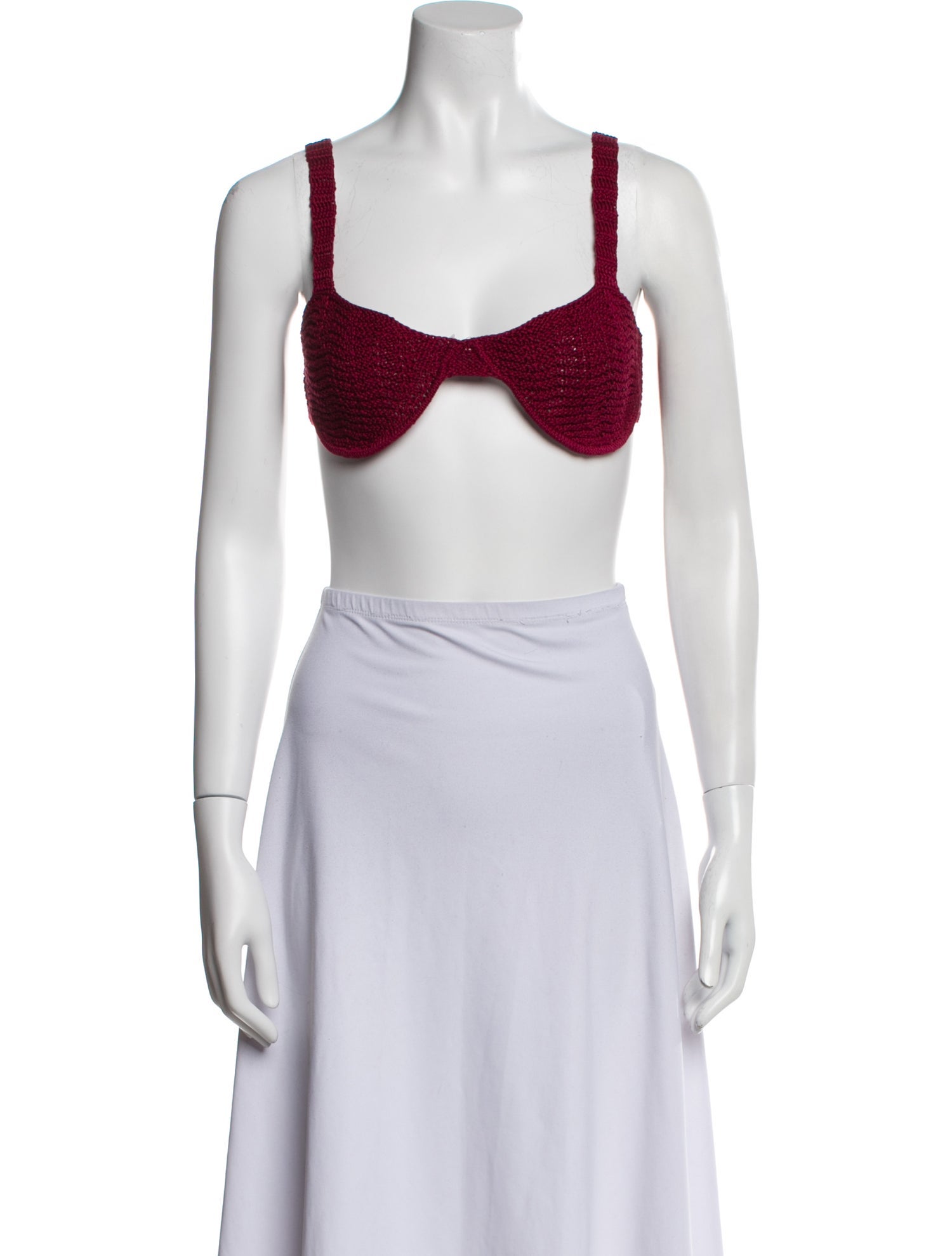 Savannah Morrow The Label Square Neckline Sleeveless Crop Top